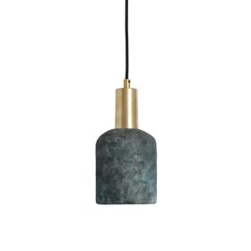 Osier Organic Ceramic Pendant Light 4.5", Blue Earth (Option: BlueEarth, Material: SatinBrass)