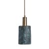 Senna Organic Ceramic Cylinder Pendant Light 4.7", Blue Earth