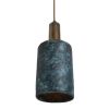 Senna Organic Ceramic Cylinder Pendant Light 4.7", Blue Earth