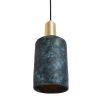 Senna Organic Ceramic Cylinder Pendant Light 4.7", Blue Earth