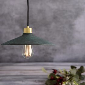 Pyrus Organic Ceramic Pendant Light 11", Blue Earth (Option: BlueEarth, Material: PolishedBrass)