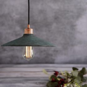 Pyrus Organic Ceramic Pendant Light 11", Blue Earth (Option: BlueEarth, Material: PolishedCopper)