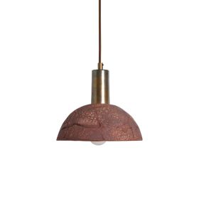 Kauri Organic Ceramic Dome Pendant Light 7.9", Red Iron (Option: RedIron, Material: AntiqueBrass)