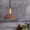 Kauri Organic Ceramic Dome Pendant Light 7.9", Red Iron