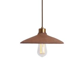 Pyrus Organic Ceramic Pendant Light 11", Red Iron (Option: RedIron, Material: AntiqueBrass)