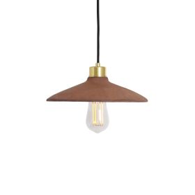 Pyrus Organic Ceramic Pendant Light 11", Red Iron (Option: RedIron, Material: PolishedBrass)