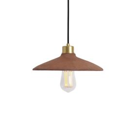 Pyrus Organic Ceramic Pendant Light 11", Red Iron (Option: RedIron, Material: SatinBrass)