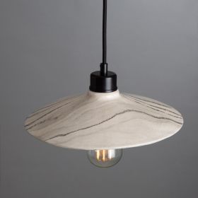 Pyrus Marbled Ceramic Pendant Light 11" (Option: Marbled, Material: MattBlack)