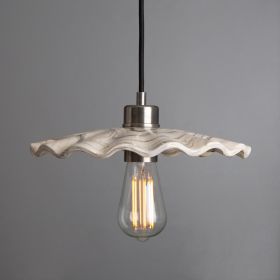 Kapok Marbled Ceramic Pendant Light 10.6" (Option: Marbled, Material: AntiqueSilver)