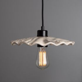 Kapok Marbled Ceramic Pendant Light 10.6" (Option: Marbled, Material: MattBlack)