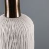 Osier Organic Ceramic Pendant Light 4.5", Matte White Striped