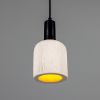 Osier Organic Ceramic Pendant Light 4.5", Matte White Striped