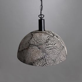 Kauri Organic Ceramic Dome Pendant Light 14.6", Black Clay (Option: BlackClay, Material: MattBlack)