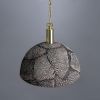 Kauri Organic Ceramic Dome Pendant Light 14.6", Black Clay