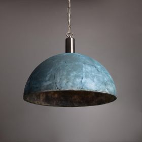 Kauri Organic Ceramic Dome Pendant Light 14.6", Blue Earth (Option: BlueEarth, Material: AntiqueSilver)