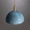 Kauri Organic Ceramic Dome Pendant Light 14.6", Blue Earth