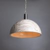 Kauri Marbled Ceramic Dome Pendant Light 14.6"