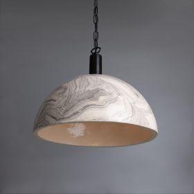 Kauri Marbled Ceramic Dome Pendant Light 14.6" (Option: Marbled, Material: MattBlack)