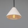 Tilia Organic Ceramic Cone Pendant Light 9.5", Matte White Striped