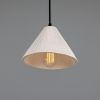 Tilia Organic Ceramic Cone Pendant Light 9.5", Matte White Striped