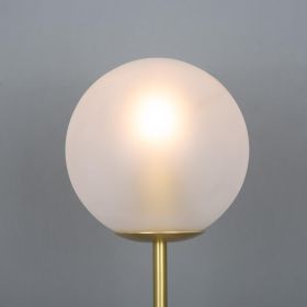 Zapp Marbled Ceramic Glass Ball Table Lamp (Option: SatinBrass, Material: Frosted)