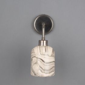 Osier Marbled Ceramic Wall Sconce (Option: Marbled, Material: AntiqueSilver)