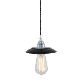 Reznor Industrial Brass Pendant Light (Option: Chrome, Material: MattBlackShade)