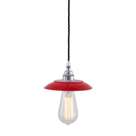 Reznor Industrial Brass Pendant Light (Option: Chrome, Material: RedShade)