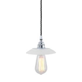 Reznor Industrial Brass Pendant Light (Option: Chrome, Material: WhiteShade)