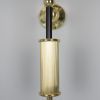 Gorey Contemporary Brass Wall Sconce with Drum Fabric Shade